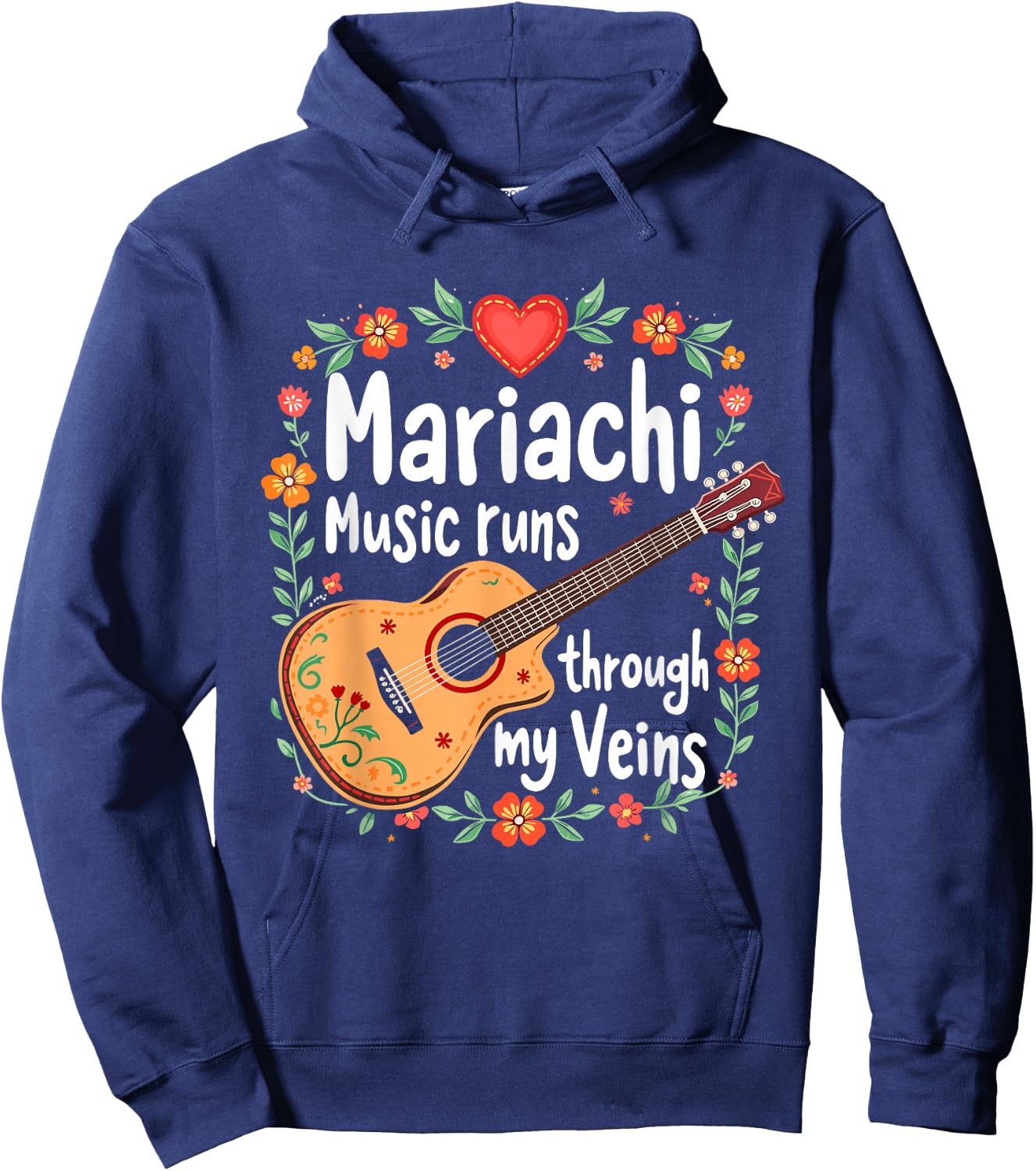 Traditional Mexican Cultural Music Mariachi Lover Fiesta Hoodie - Hoodie | Navy