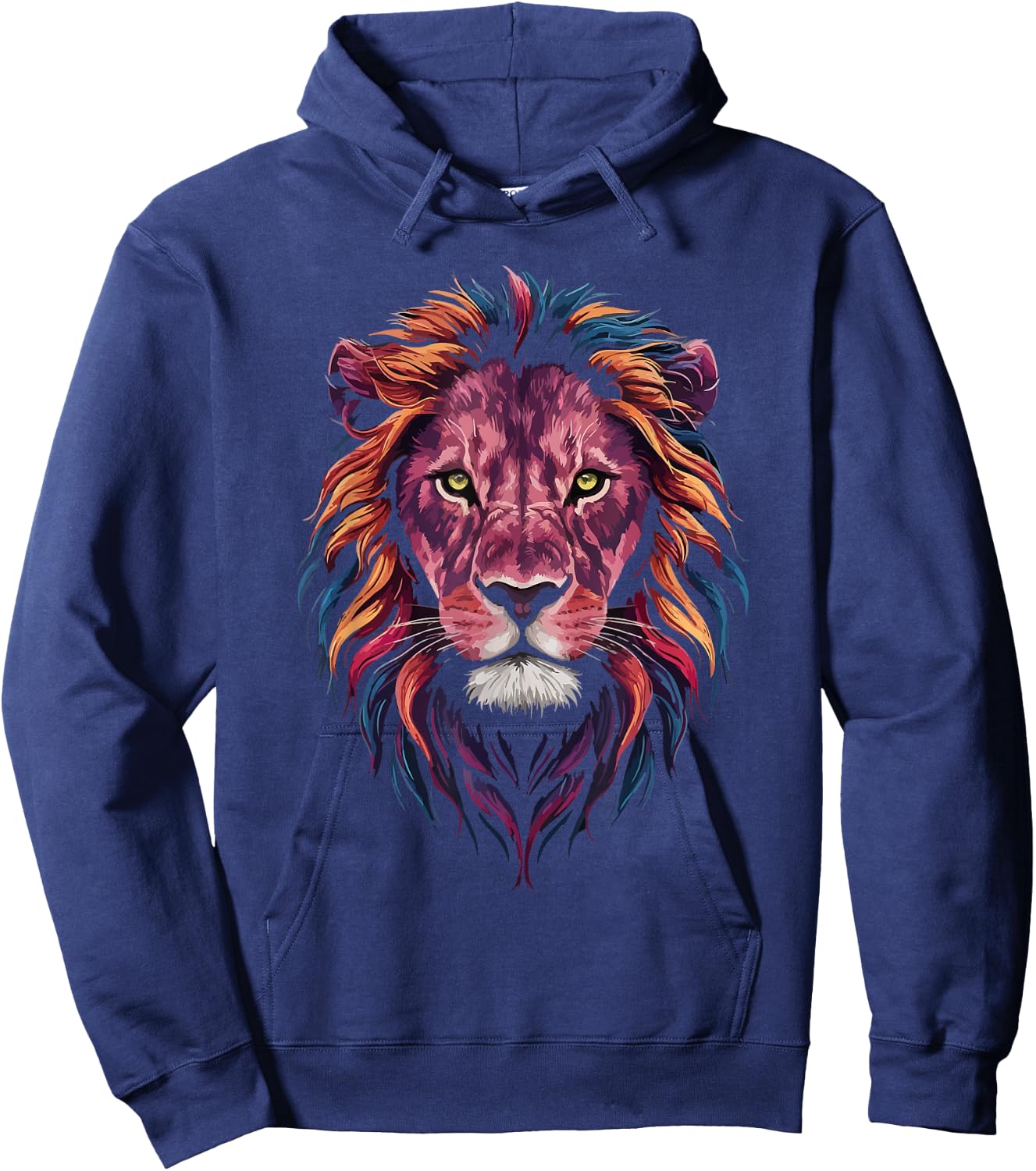 Lion Mane Face Head Art Print Graphic Design Men Women Kids Hoodie - Hoodie | Navy