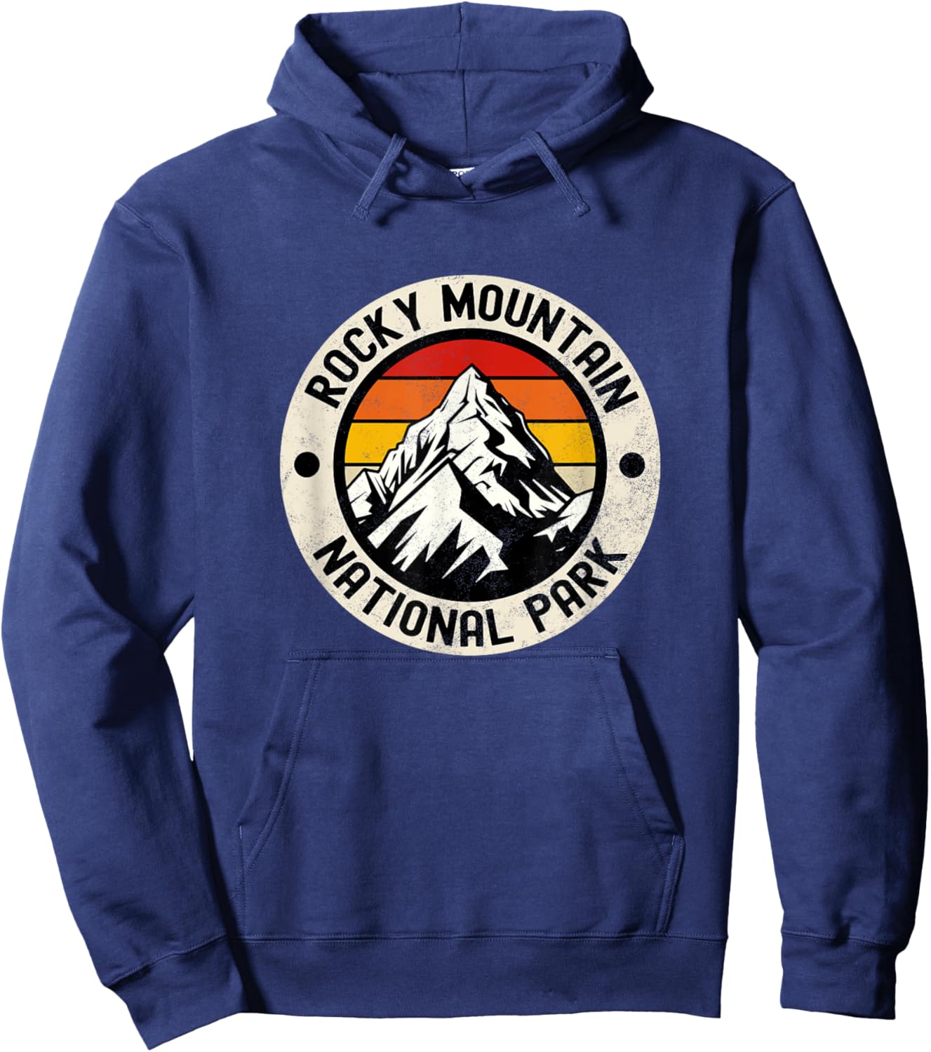 Vintage Rocky Mountain National Park Nature Lover Hoodie - Hoodie | Navy