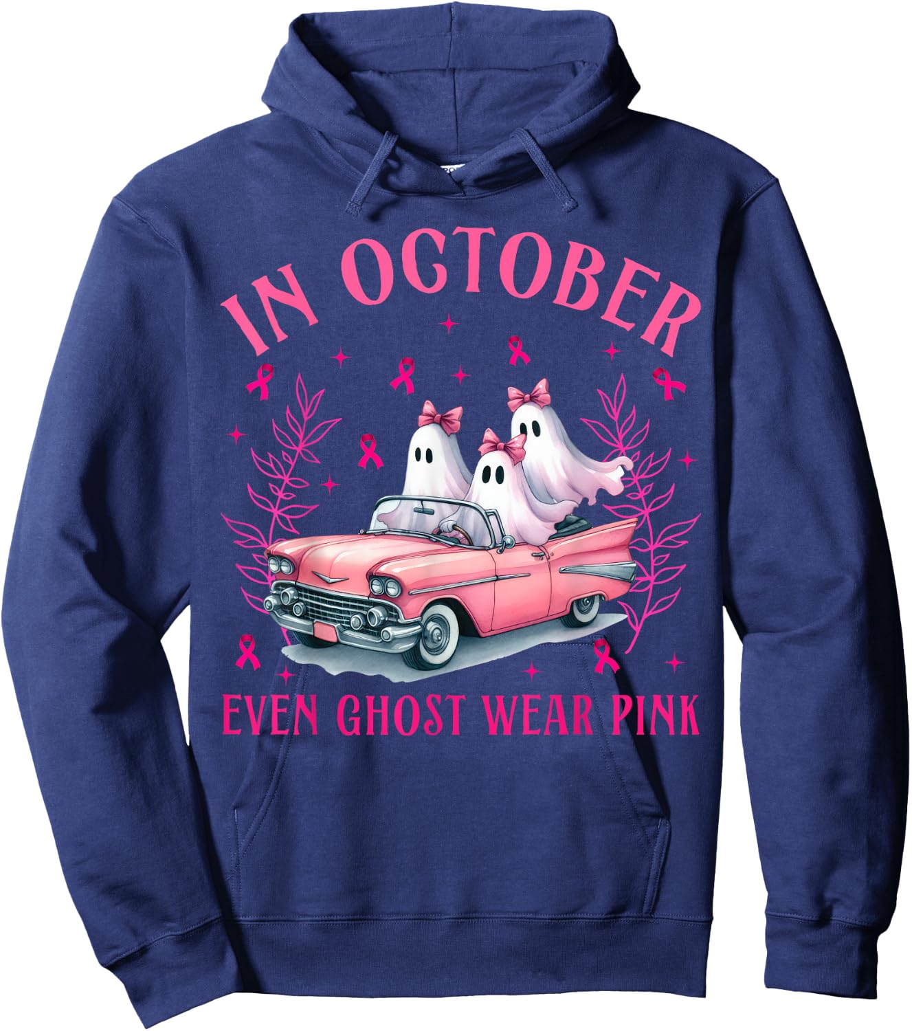 In October Even Ghost Wear Pink Hoodie - Hoodie | Navy