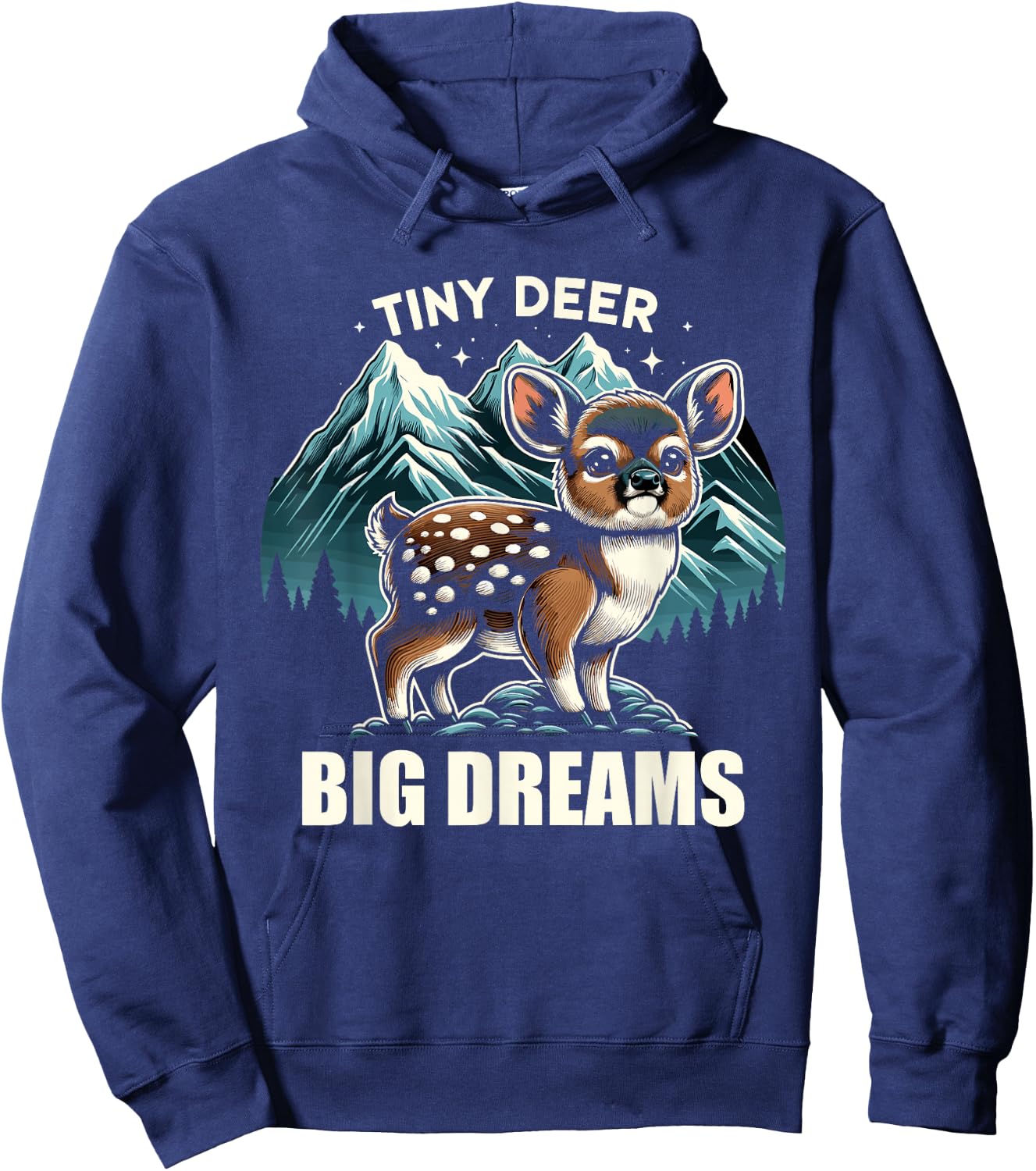 Cute Pudu Deer South America cartoon deer nature gift Hoodie - Hoodie | Navy