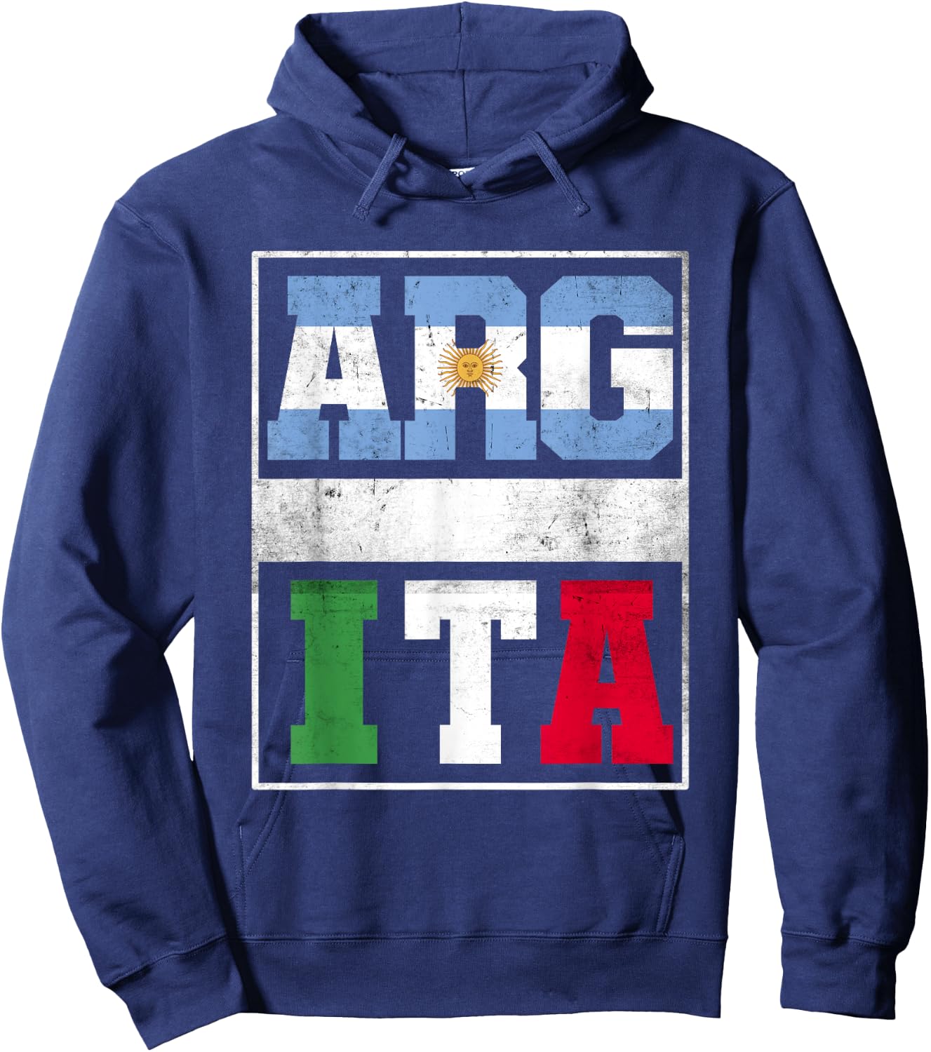 Argentina and Italy Mix Heritage Argentinian Italian Roots Hoodie - Hoodie | Navy