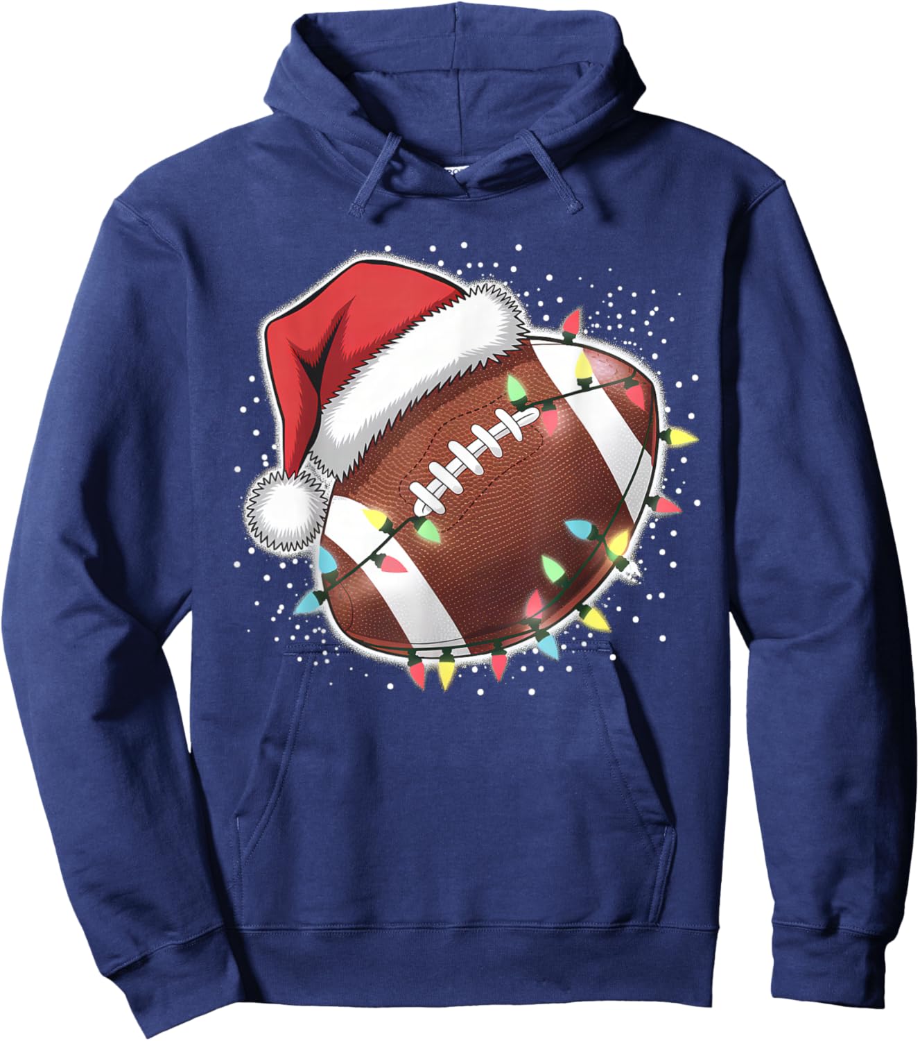 Christmas Football Player Santa Sports Design Boys Hoodie - Hoodie | Navy