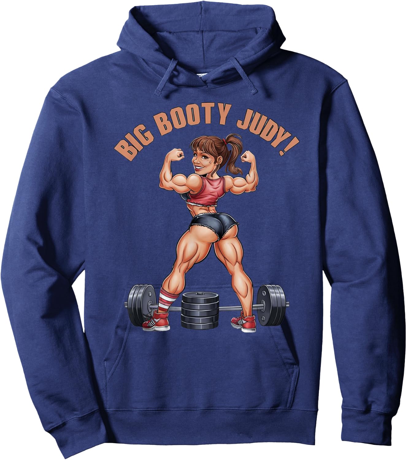 Funny Gym Latina Big Booty Judy Workout Leg Day Squat Hoodie - Hoodie | Navy