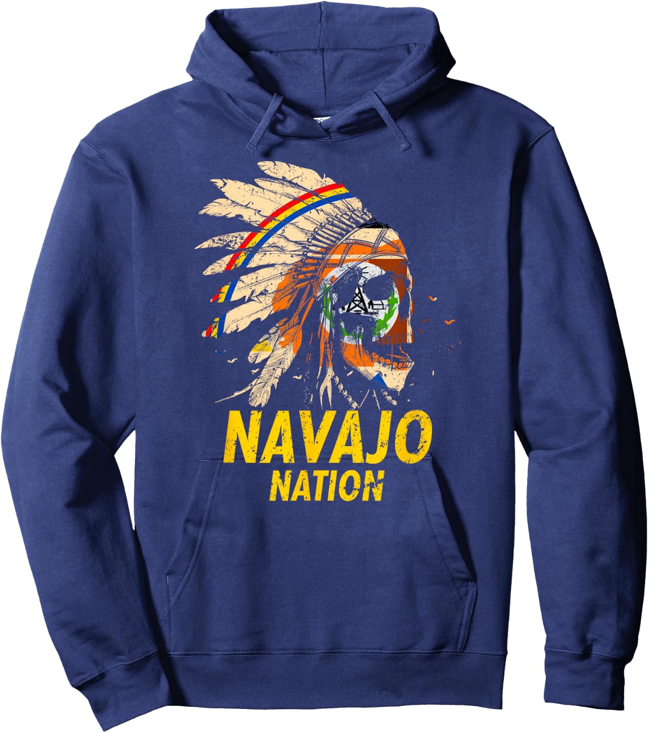 Navajo-Nation Flag: Native American Kids Hoodie - Hoodie | Navy