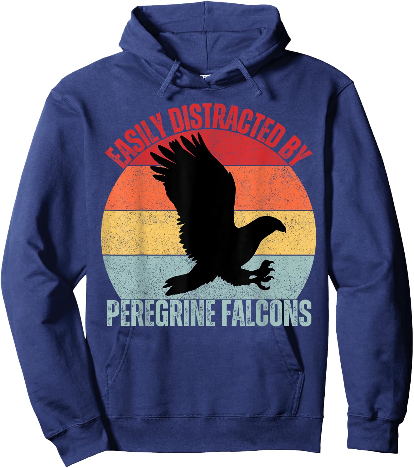 Easily Distracted By Peregrine Falcons Birds Kids Falcon Hoodie - Hoodie | Navy