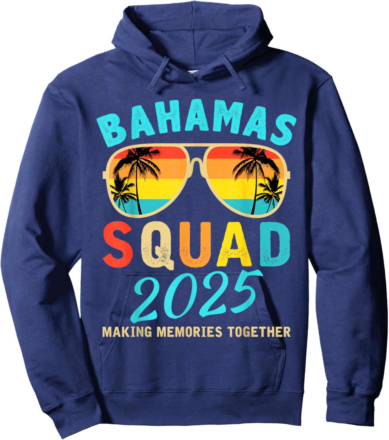 Bahamas Vacation 2025 Squad Family Friends Matching Group Hoodie - Hoodie | Navy
