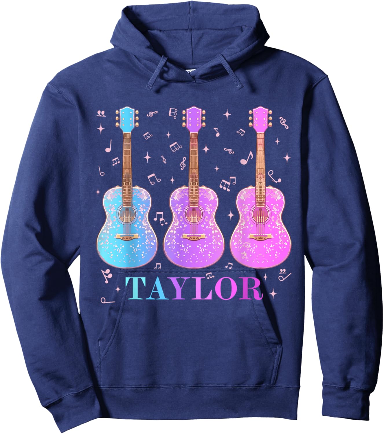 Taylor First Name I Love Taylor Girl Groovy 80's Vintage Hoodie - Hoodie | Navy