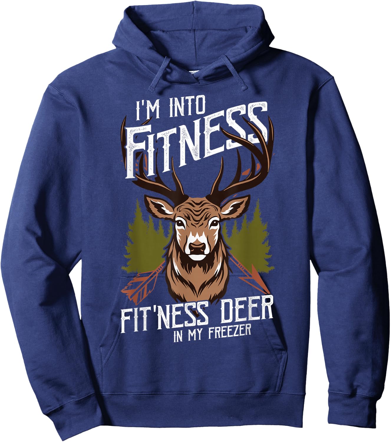 Fitness Deer in my Freezer Hoodie - Hoodie | Navy