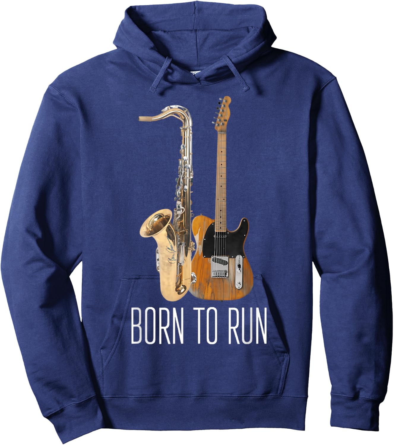 31 Born To Run Saxophone Vintage Music Amp Guitar Active Hoodie - Hoodie | Navy