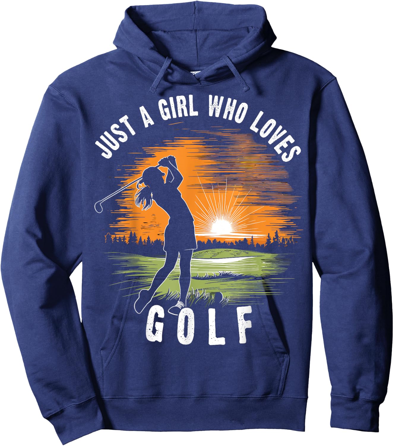Just a Girl Who Loves Golf Women's Golfer Female Girls Hoodie - Hoodie | Navy