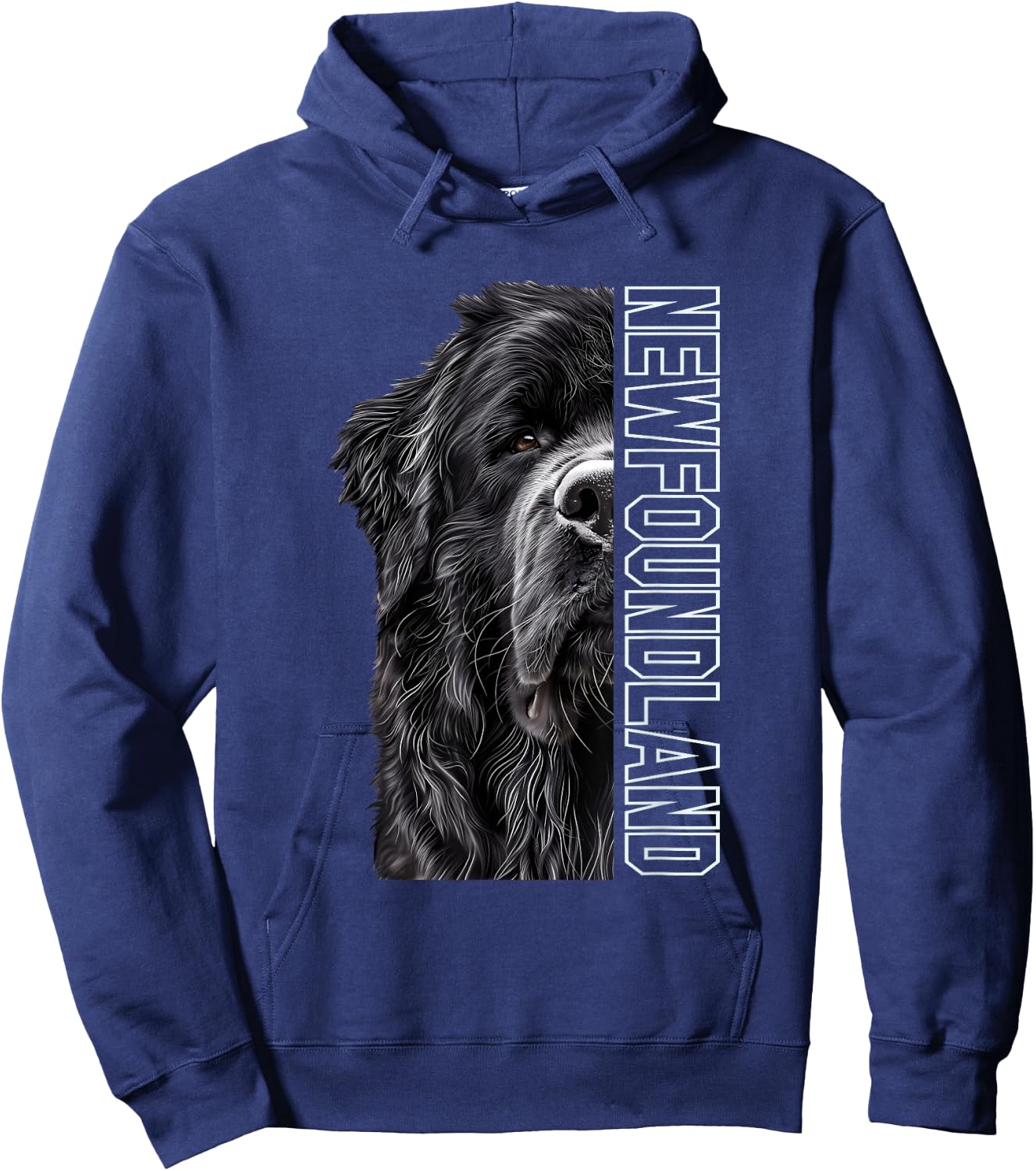 Newfoundland , Small, Black Hoodie - Hoodie | Navy