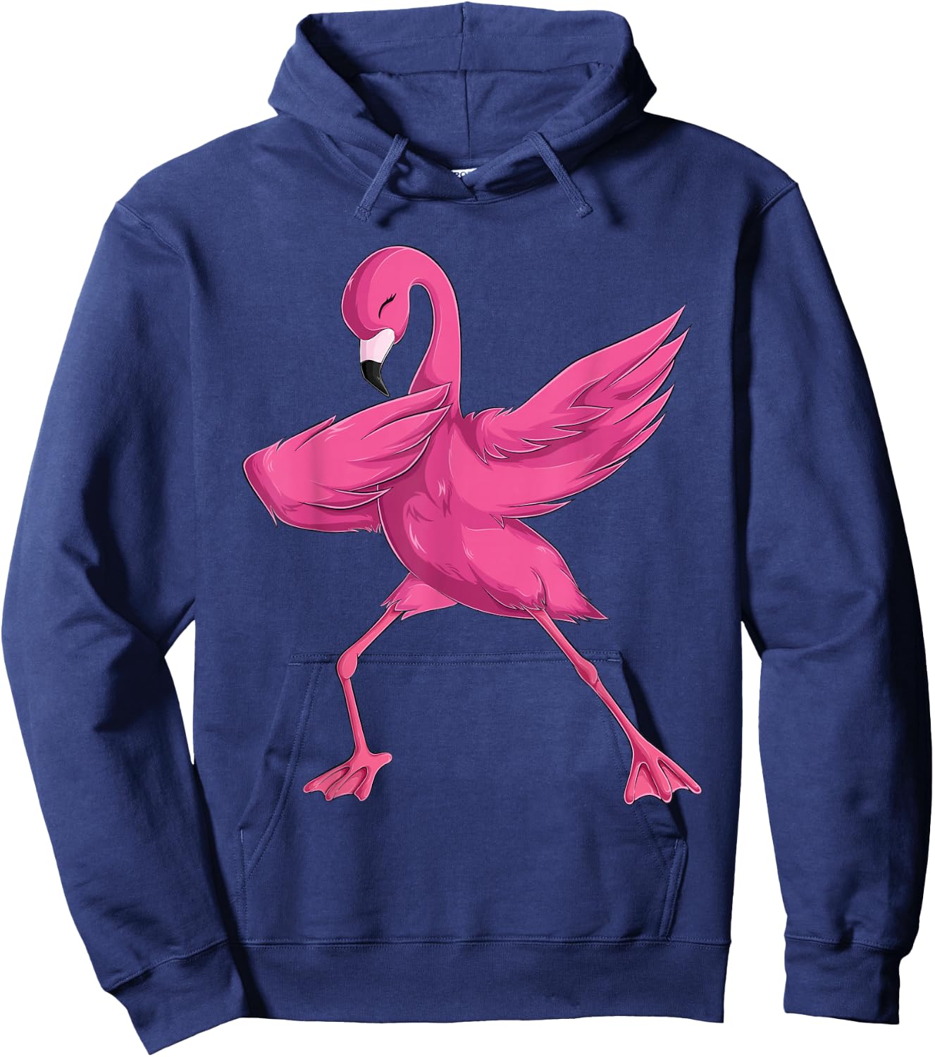 Funny Dabbing Pink Flamingo Women Boys Girls Kids Small Hoodie - Hoodie | Navy