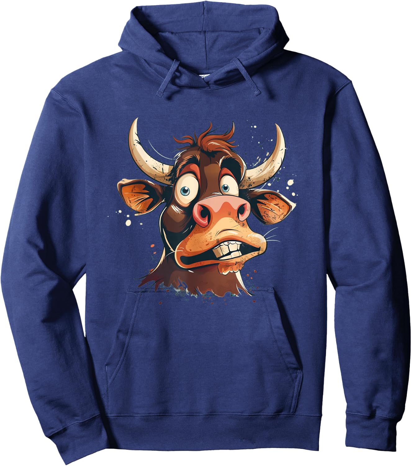 Happy Cattle with Horns Costume for Bullocks Lovers Hoodie - Hoodie | Navy
