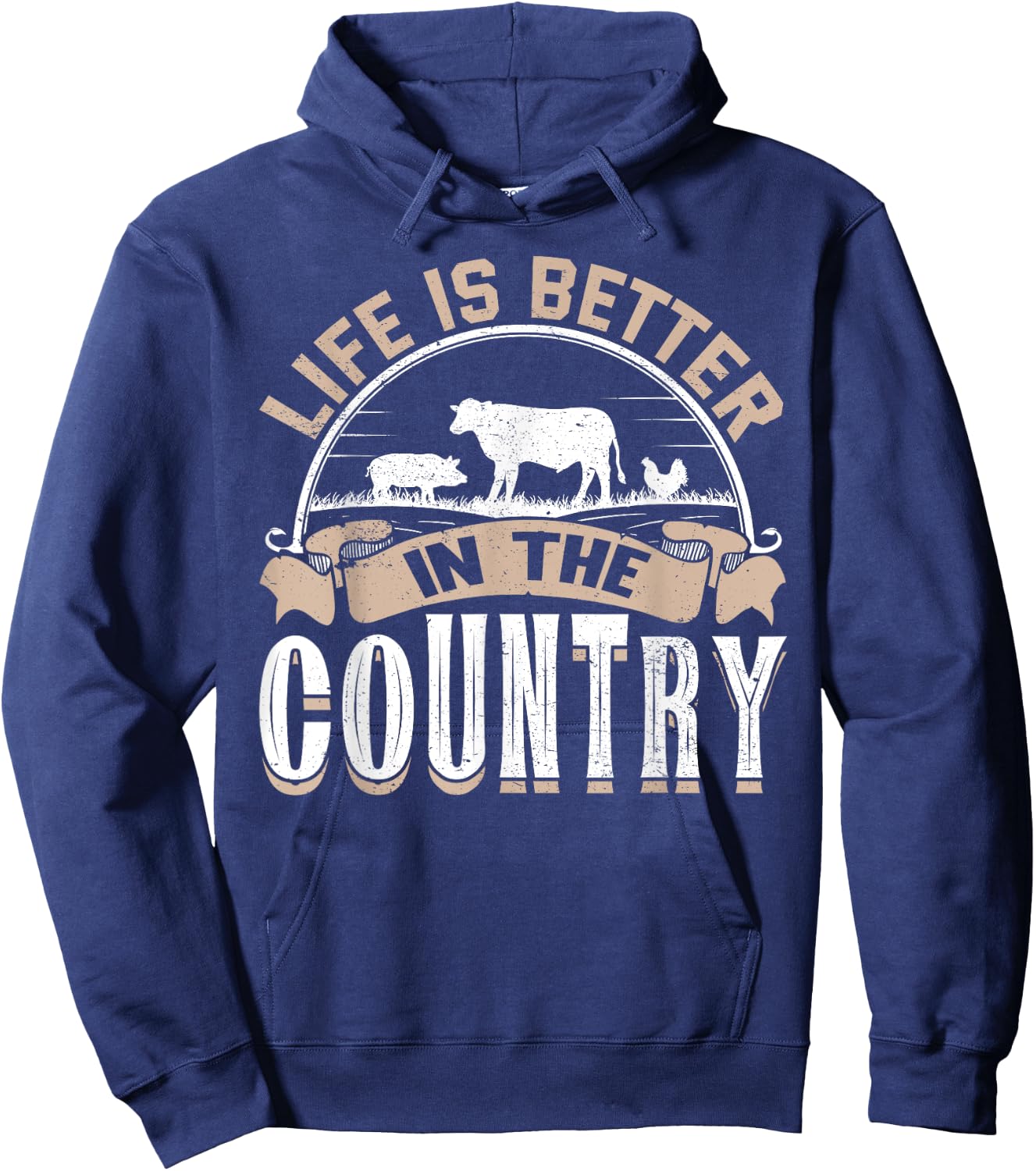 Life Is Better In The Country Hoodie - Hoodie | Navy