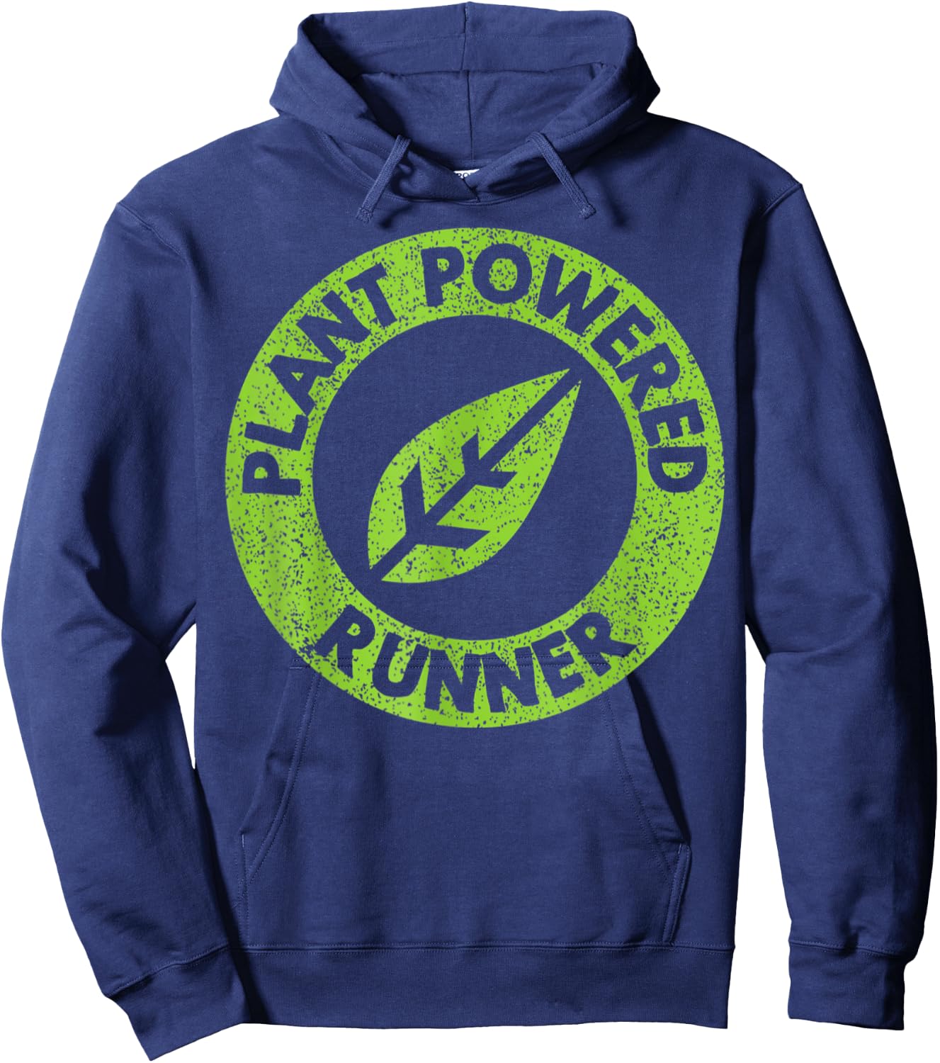 Plant Powered Runner Vegan Trail Ultra Marathon Hoodie - Hoodie | Navy
