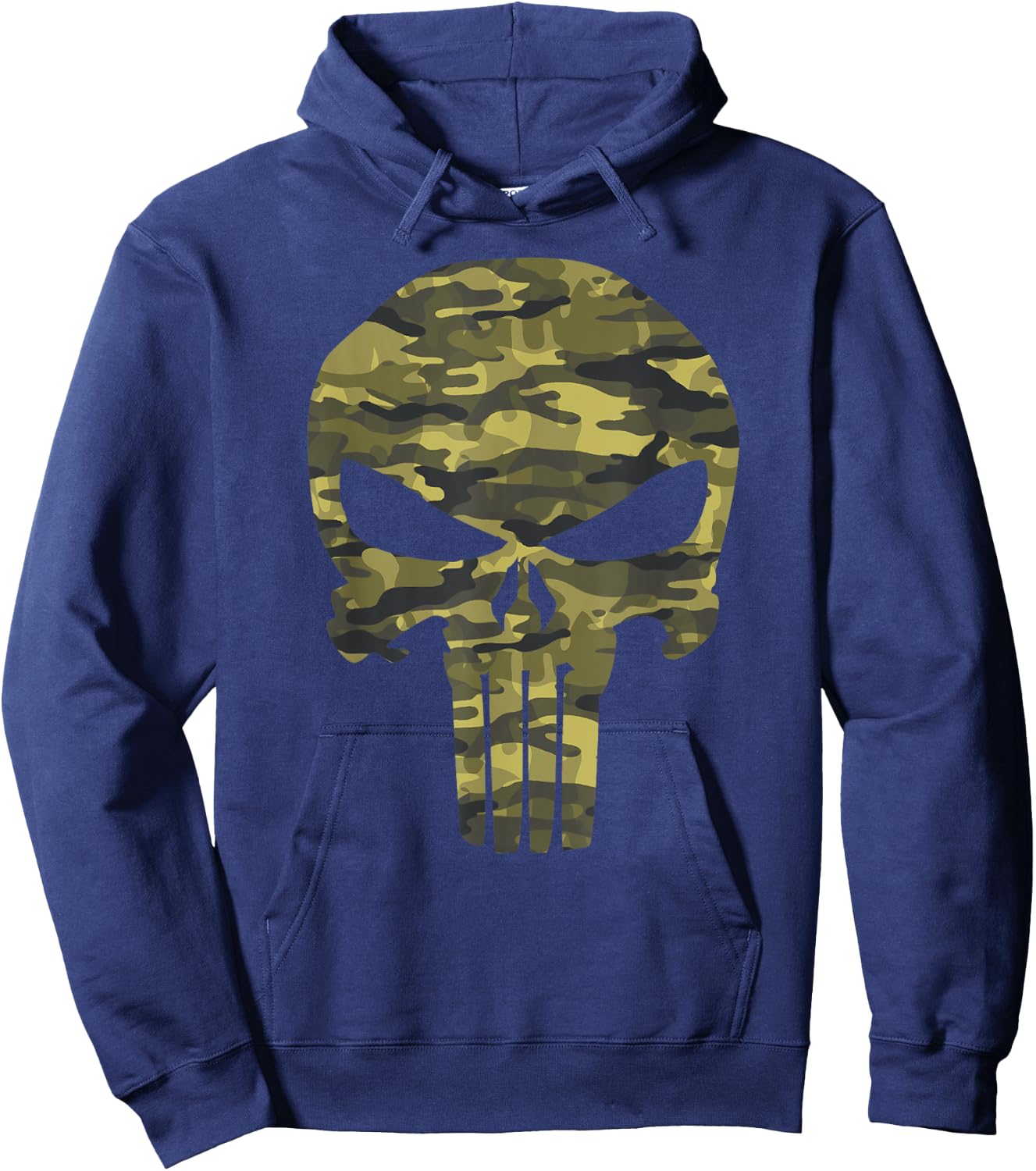 Marvel The Punisher Camo Skull Symbol Hoodie - Hoodie | Navy