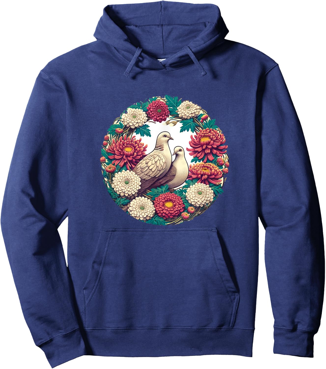 Mourning Doves Art Beautiful Bird Love Hoodie - Hoodie | Navy