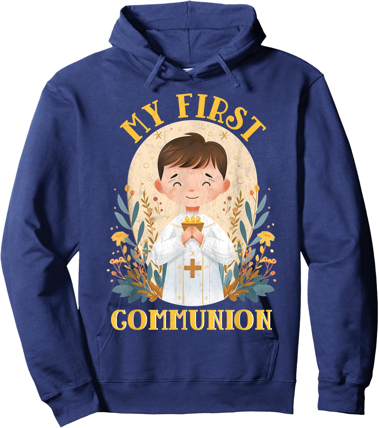 My First Communion 1st Holy Communion Boy Hoodie - Hoodie | Navy