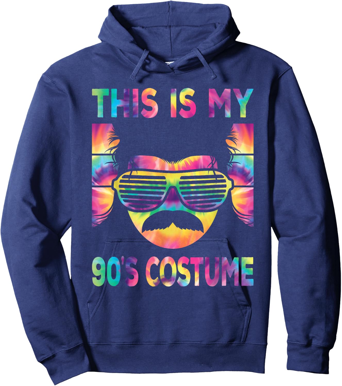 This is My 90's Costume Men 1990s 90s Outfit Disco Party Hoodie - Hoodie | Navy