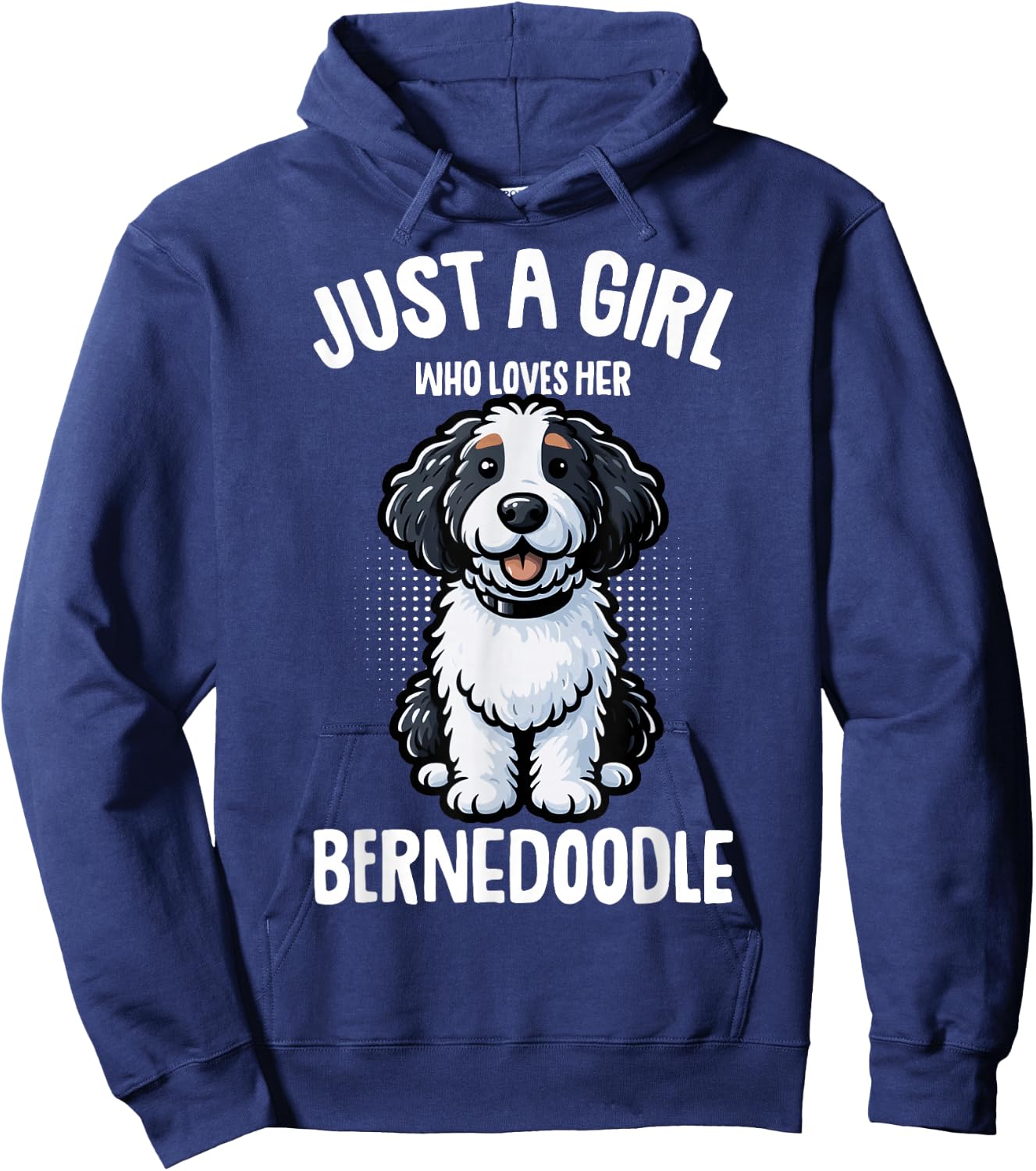 Just a Girl Who Loves Her Bernedoodle Dog Kids Hoodie - Hoodie | Navy