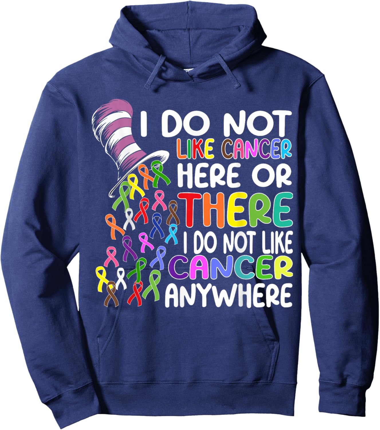 I Do Not Like Cancer Here Or There I Do Not Like Cancer Hoodie - Hoodie | Navy