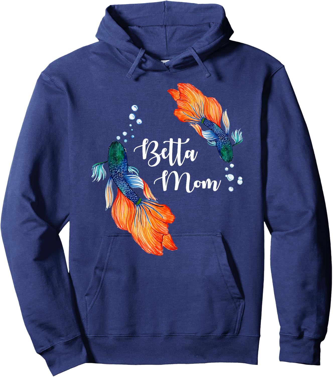Cute Pet Betta Fish Lover Betta Mom Hoodie - Hoodie | Navy