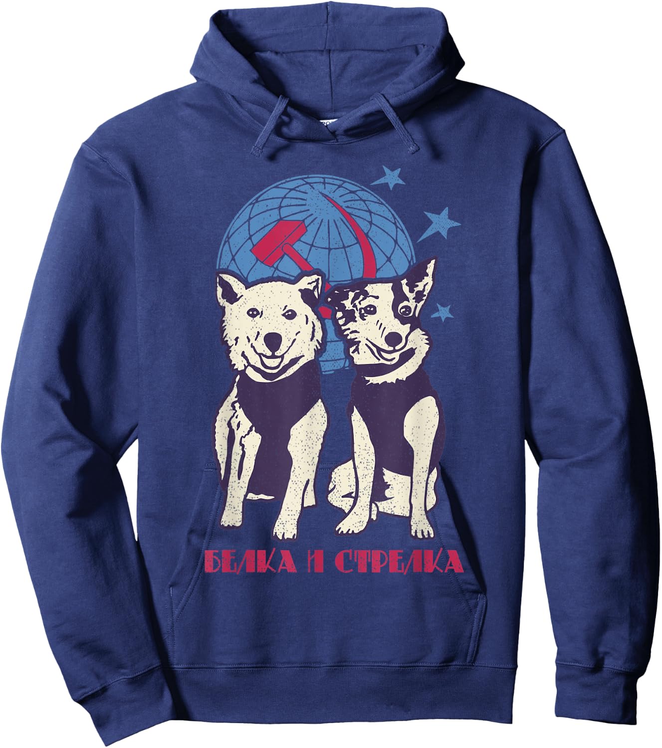 Laika Sputnik Space Dog Space Travel USSR Women Hoodie - Hoodie | Navy
