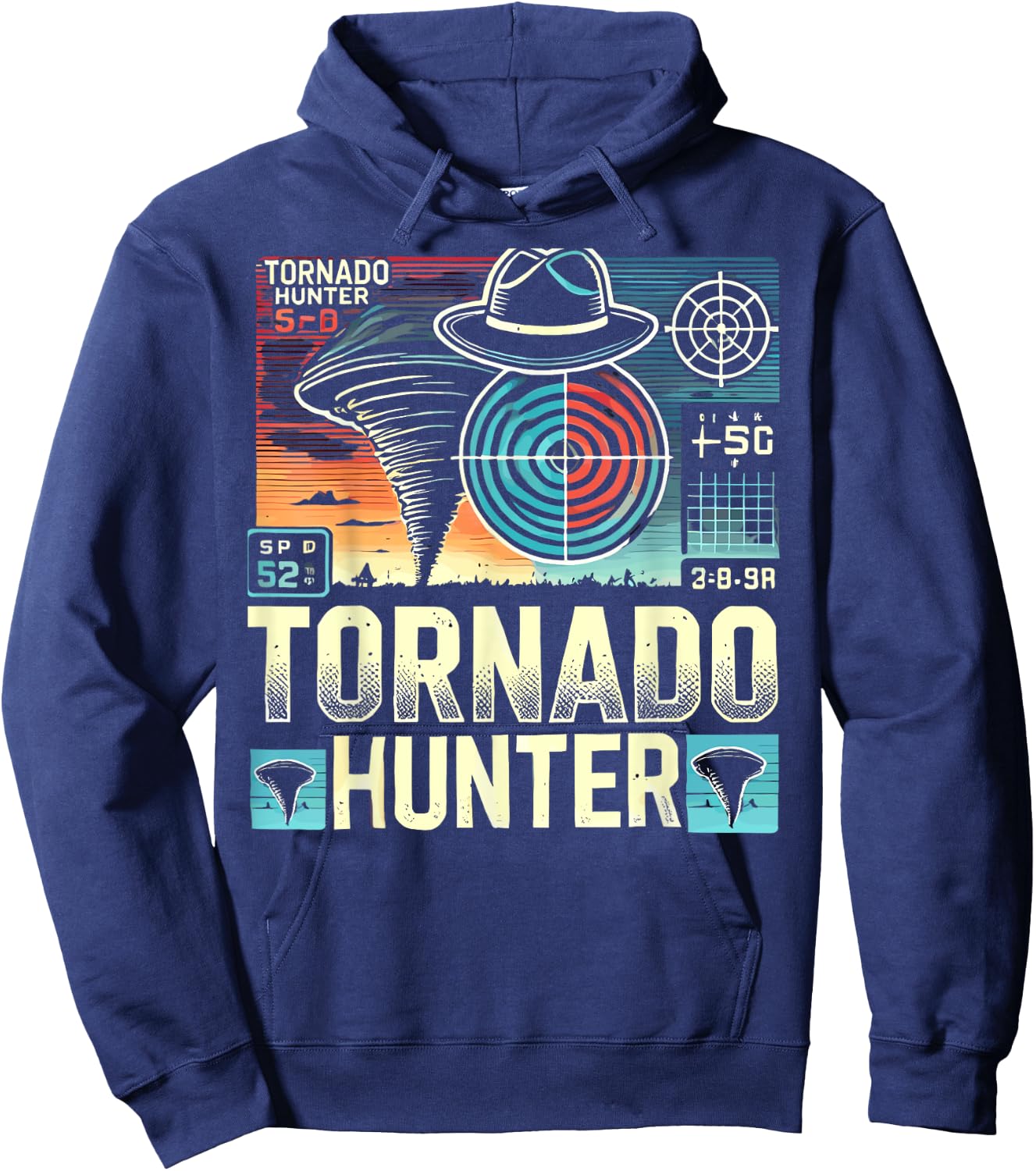 Tornado Costume Tornado Chasers Storm Hunter Storm Tornado Hoodie - Hoodie | Navy