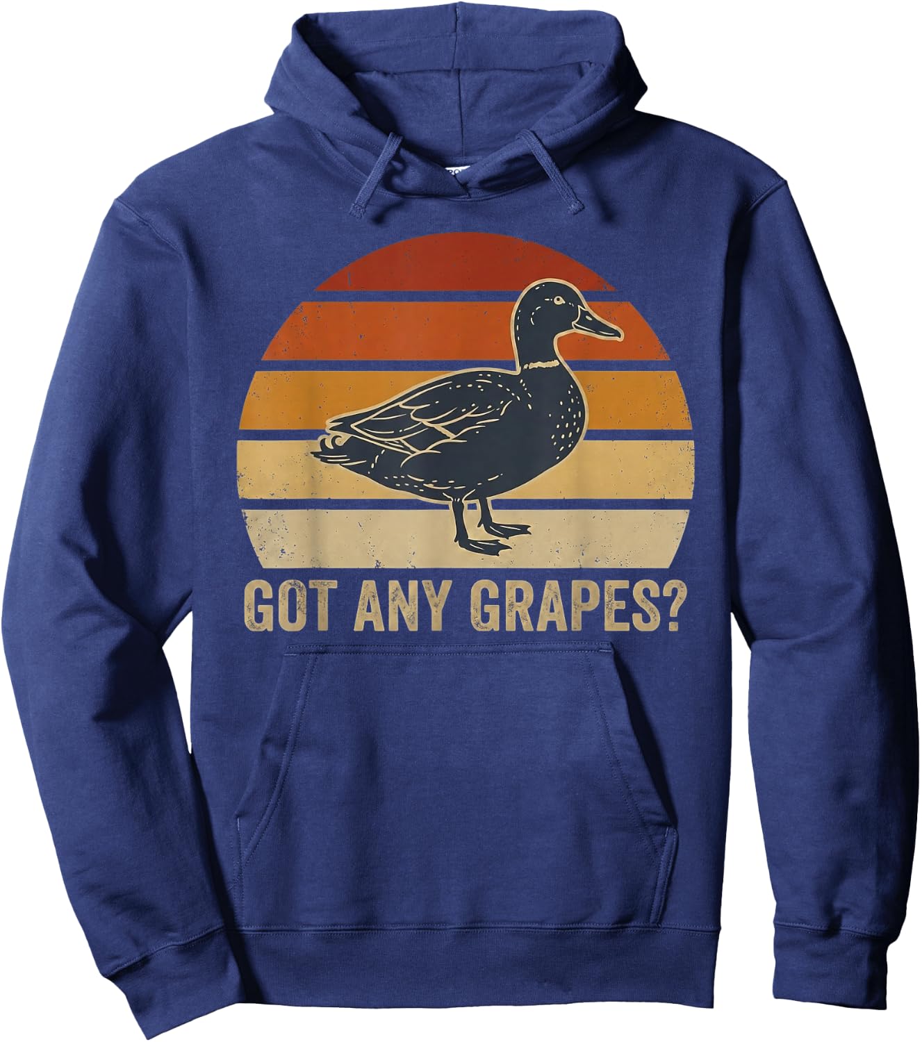 Got Any Grapes Funny Duck Lemonade Stand Retro Sunset Hoodie - Hoodie | Navy