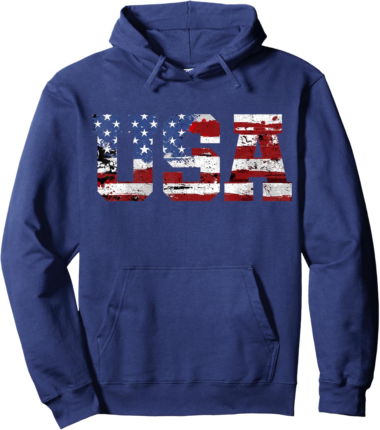 American Flag USA United States of America US 4th of July Hoodie - Hoodie | Navy