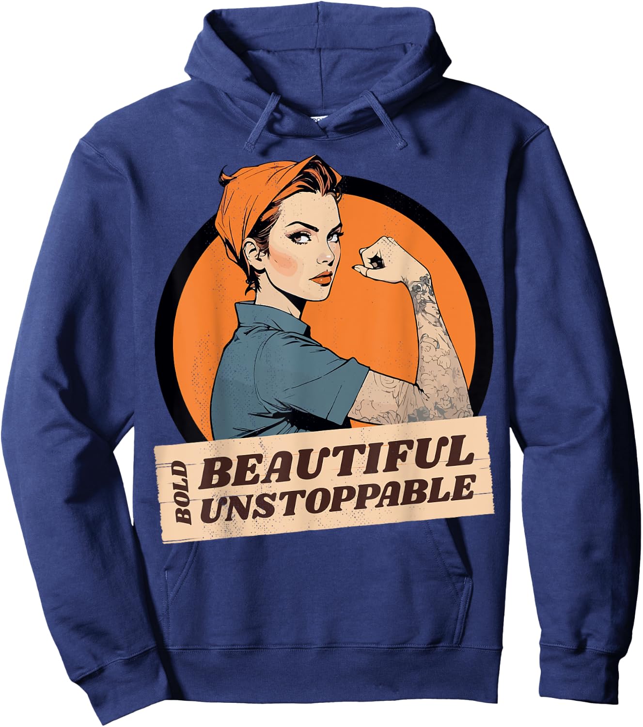 Strong woman. Bold, beautiful, unstoppable. Hoodie - Hoodie | Navy