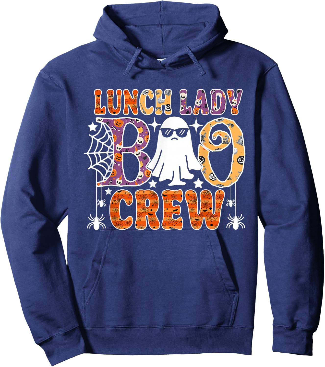 Lunch Lady Boo Crew Cute Ghost Halloween Costume Hoodie - Hoodie | Navy