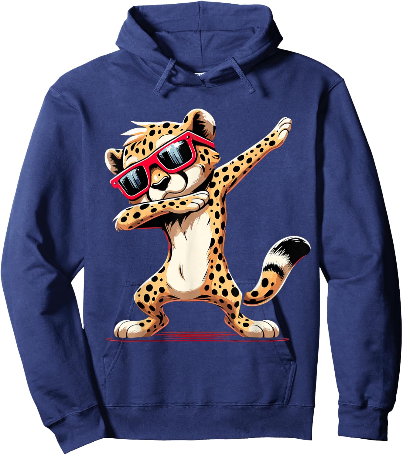 Dabbing Cheetah Sunglasses Cheetah Animal Hoodie - Hoodie | Navy