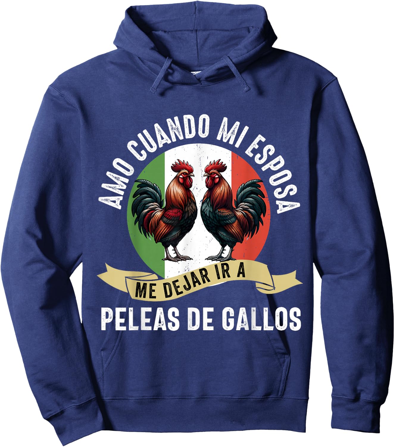 Gallero Mexicano Peleas Gallos Mexican Rooster Hoodie - Hoodie | Navy