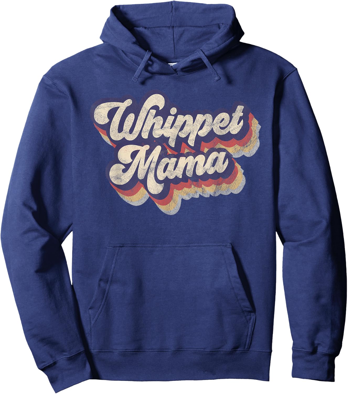Whippet Mama Dog Lover Whippet Owner Whippet Mom Dad Vintage Women Kids Hoodie - Hoodie | Navy
