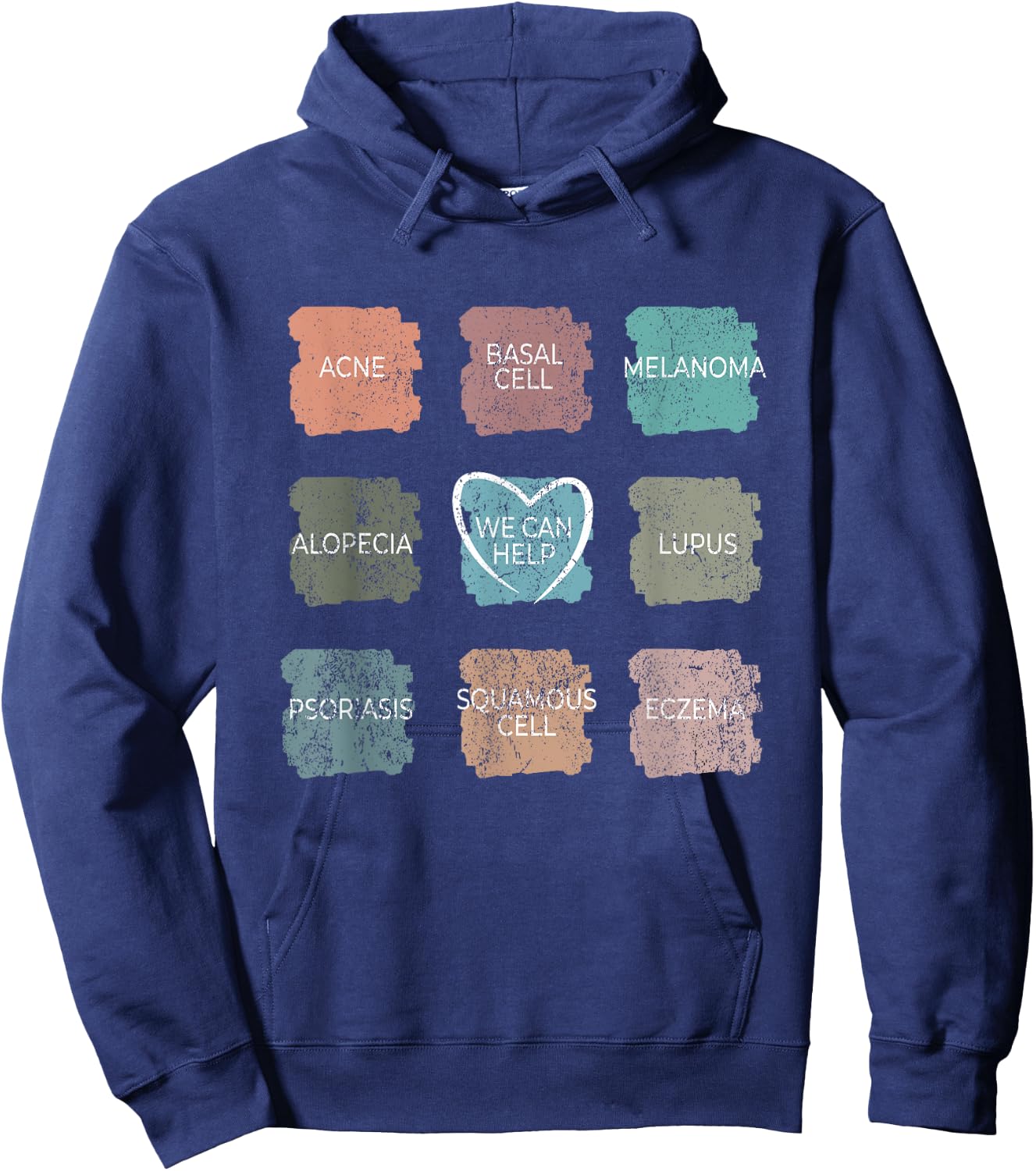 Vintage Dermatology Nurse - We Can Help Derm Dermatologist Hoodie - Hoodie | Navy