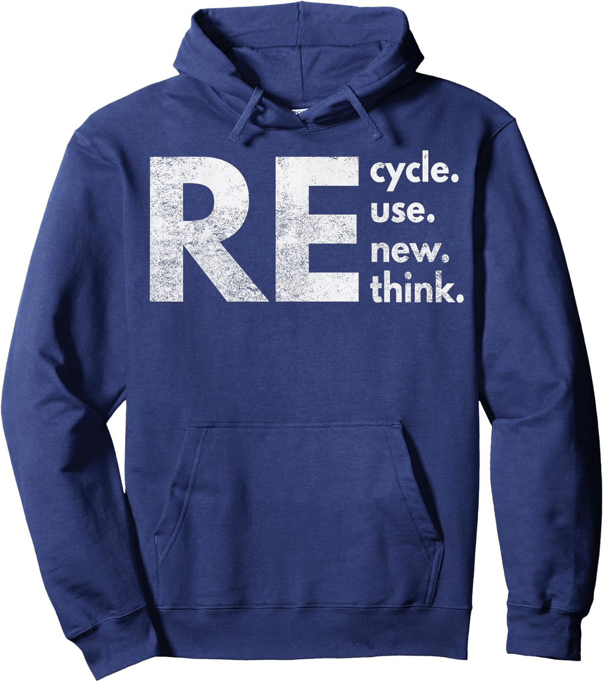 Re Cycle Use New Think Hoodie - Hoodie | Navy