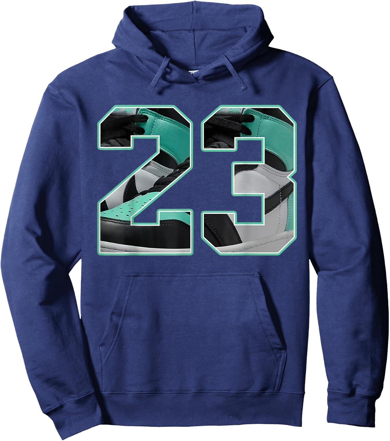 Number 23 Black Green Glow 3s Loser Lover Matching Hoodie - Hoodie | Navy