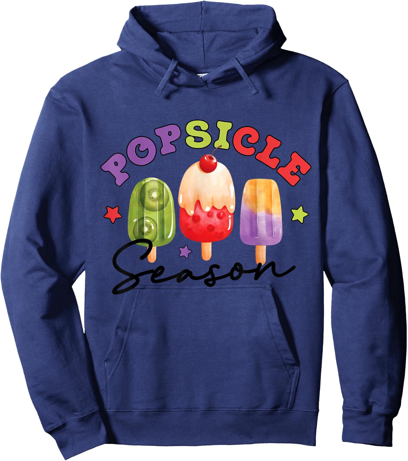 Funny Popsicle Season Summer Ice Cream Boys Girls Kids Hoodie - Hoodie | Navy