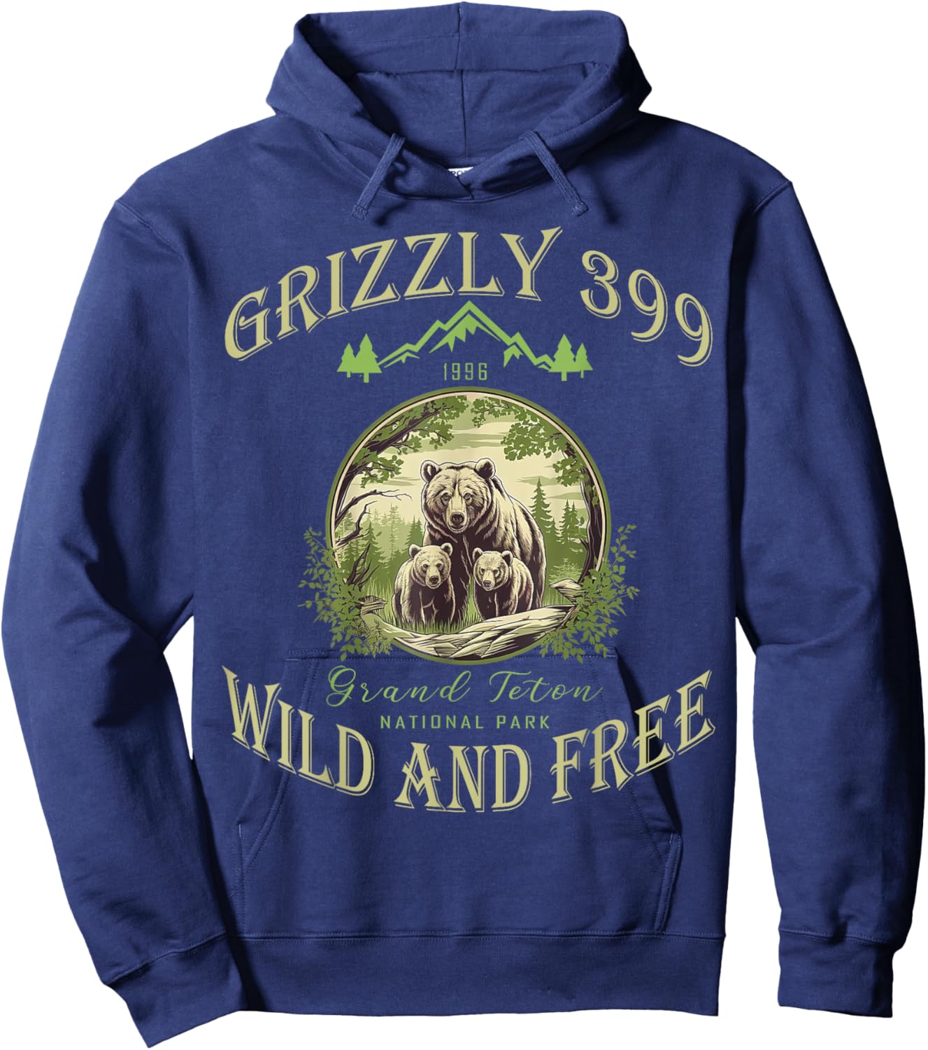 Queen Of The Teton Grizzly 399 Bear Wildlife Forest Preserve Hoodie - Hoodie | Navy