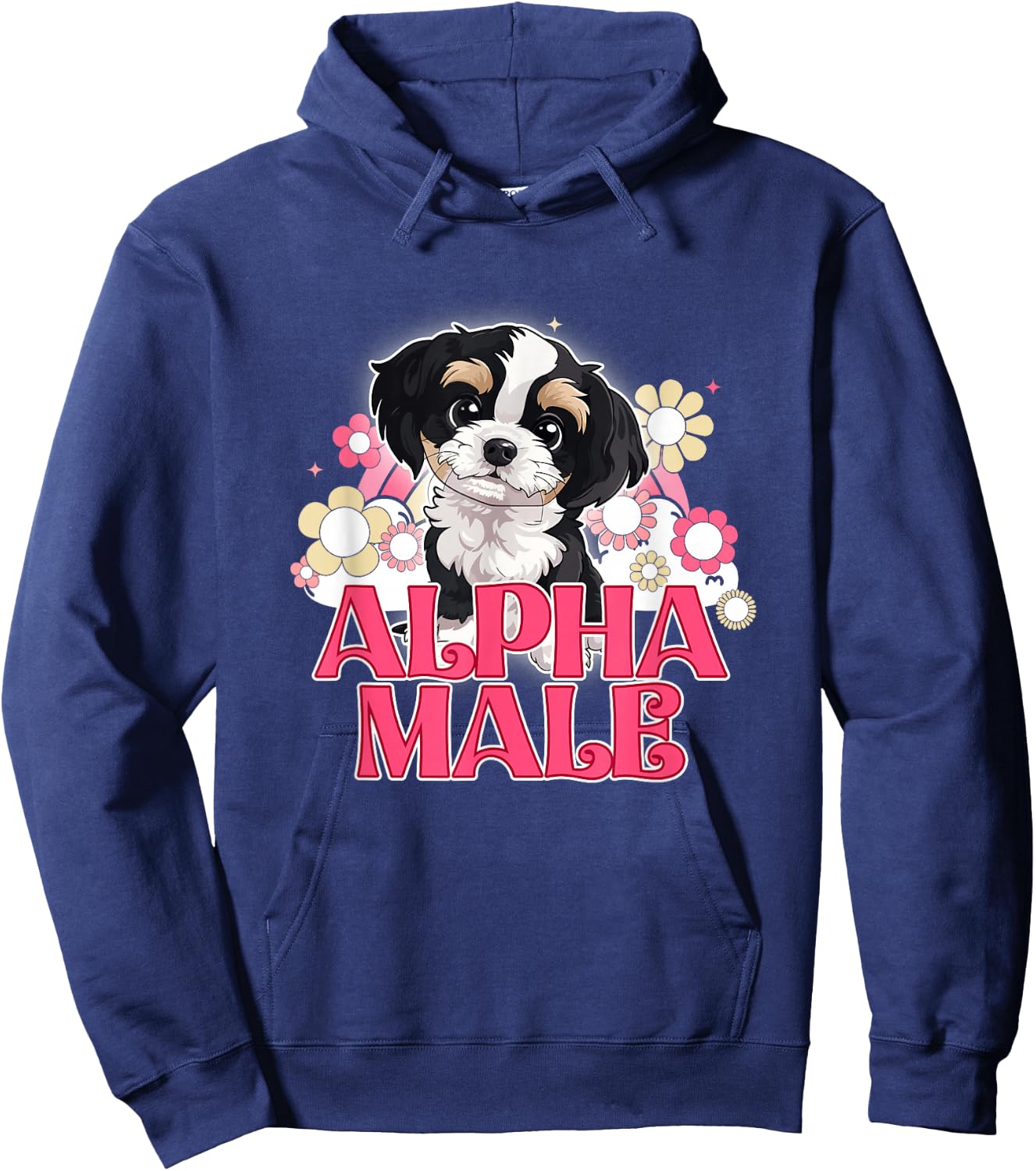 Alpha Male Dog Puppy Funny Women Hoodie - Hoodie | Navy