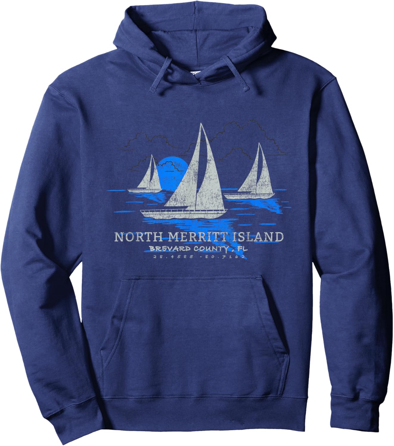North Merritt Island Yachting Souvenir North Merritt Island Hoodie - Hoodie | Navy