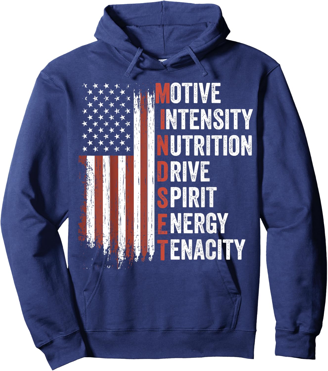 Mindset Motivational Inspirational Quote Gym Workout Fitness Hoodie - Hoodie | Navy