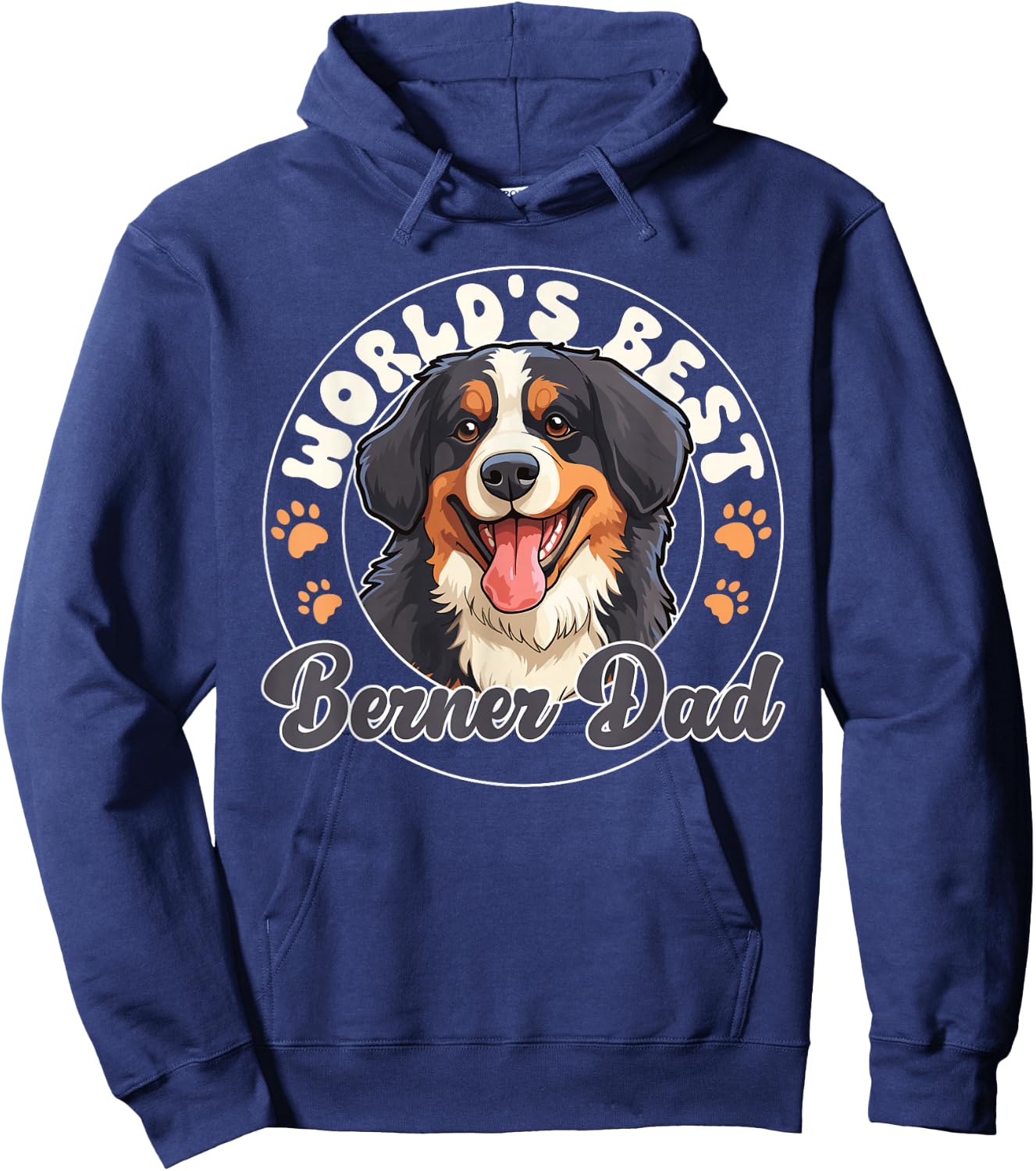 Bernese Mountain Dog Dog World's Best Bernese Dad Hoodie - Hoodie | Navy