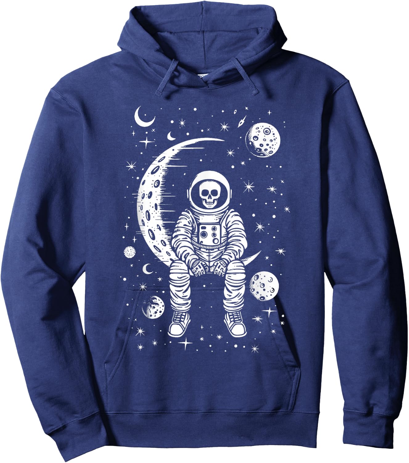 Skeleton Astronaut Halloween Costume Men Women Kids Boys Hoodie - Hoodie | Navy