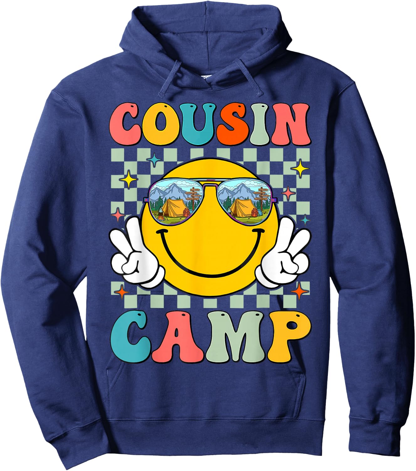 Cousin Camp Summer Travel Family Camping Vacation Hoodie - Hoodie | Navy