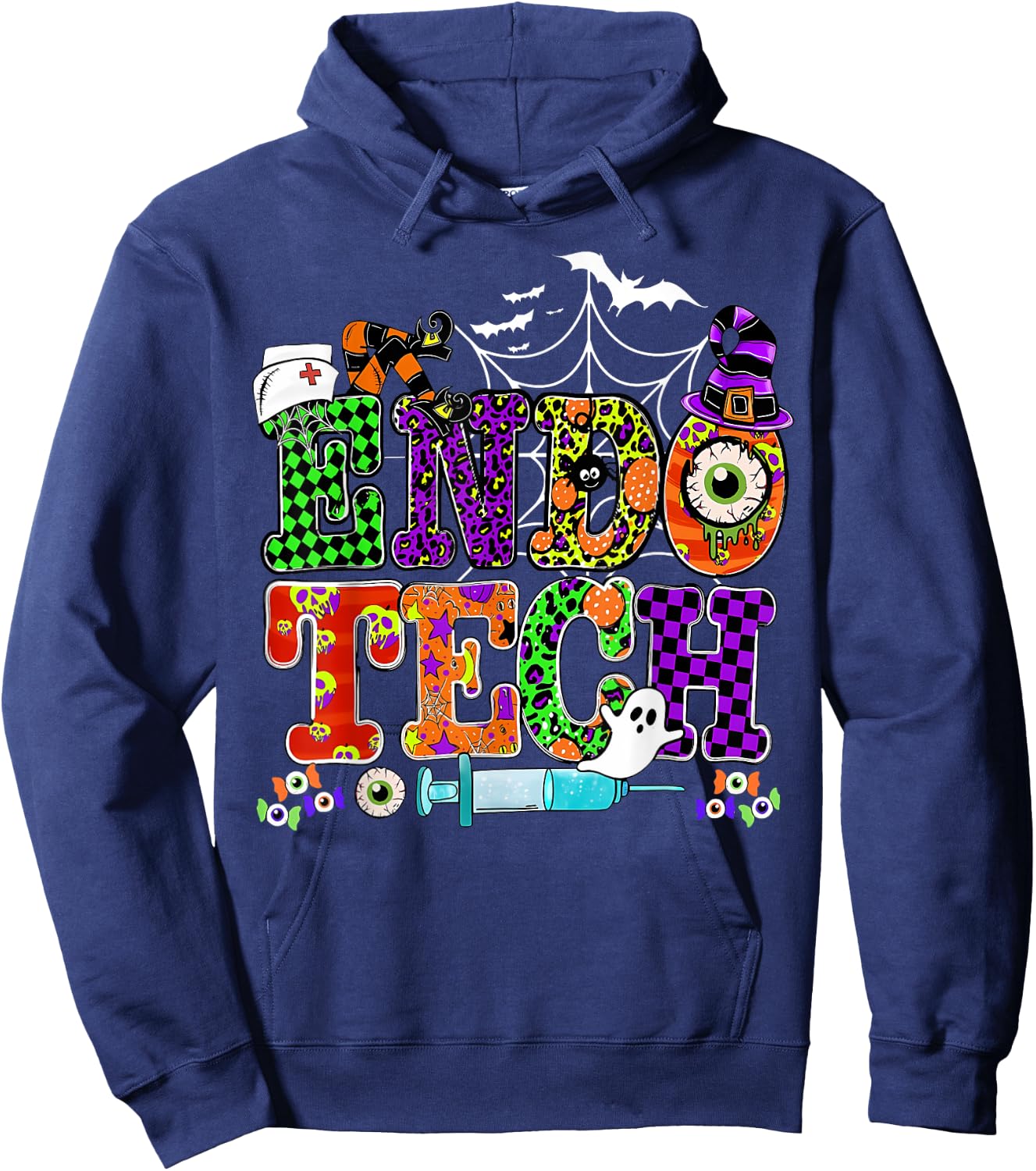 Endo Tech Halloween GI Gastroenterology Nurse Colonoscopy Hoodie - Hoodie | Navy