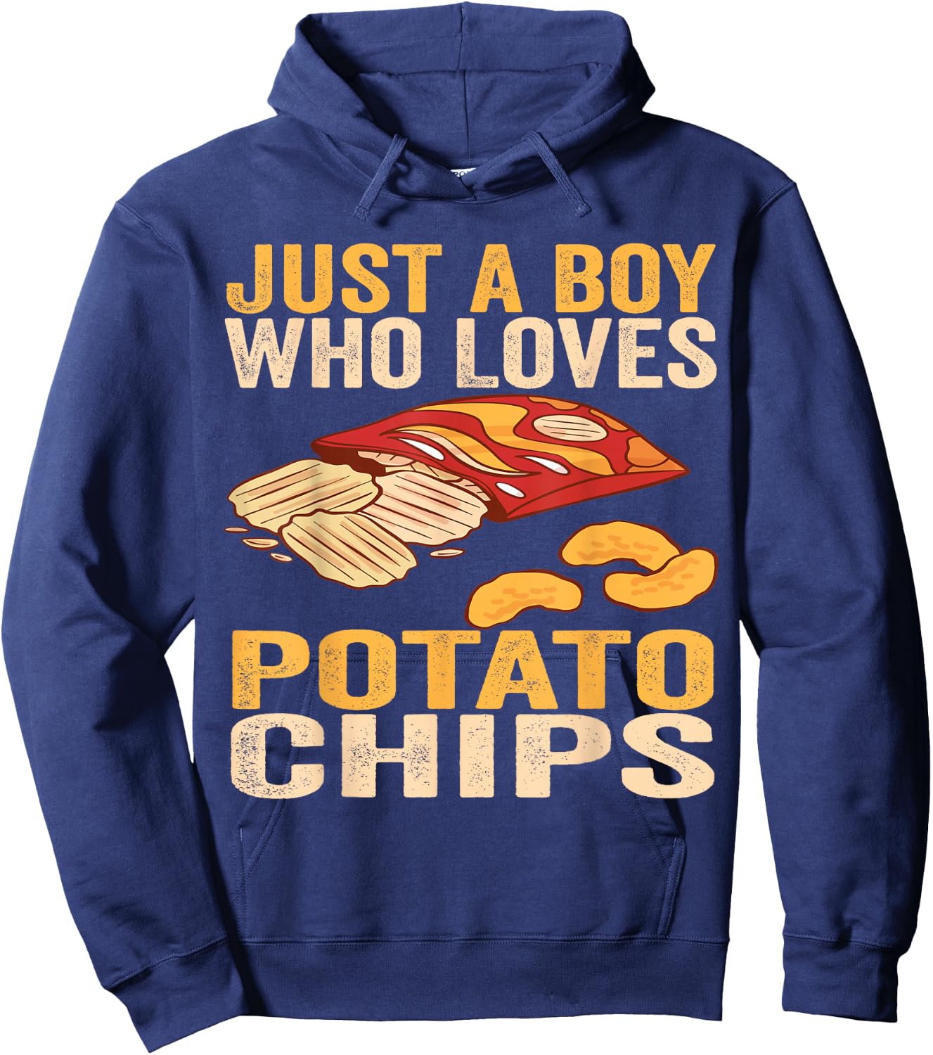 Just a Boy Who Loves Potato Chips Funny foodie son Toddlers Hoodie - Hoodie | Navy