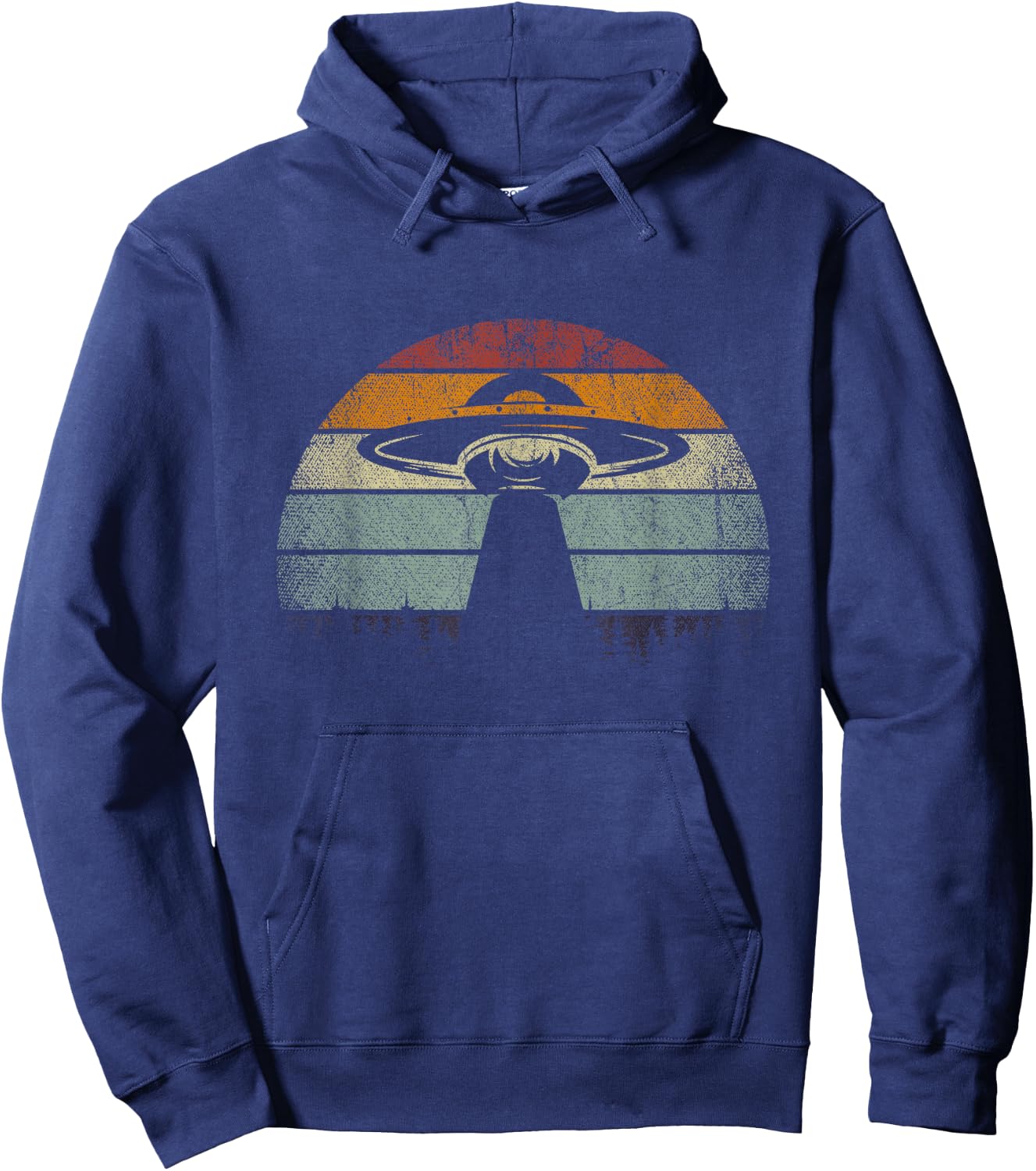 Retro UFO Alien Hoodie - Hoodie | Navy